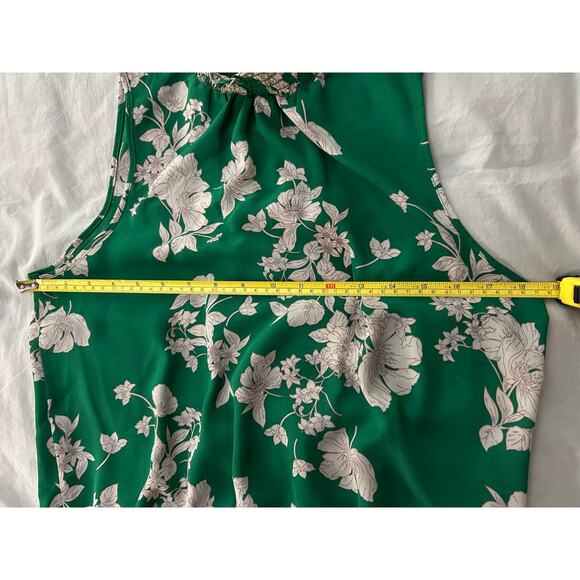 Sienna Sky Green Floral Top – Smocked Neck, Sleeveless, Loose Fit Blouse Size M - Picture 8 of 9